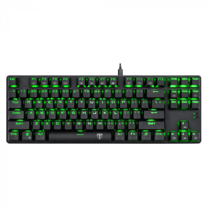 Tastatura T-Dagger Bora, Green/Blue LED, USB, Black