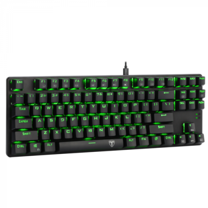 Tastatura T-Dagger Bora, Green/Blue LED, USB, Black