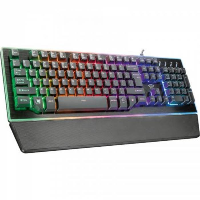 Tastatura Trust GXT 860 THURA, RGB LED, USB, Black