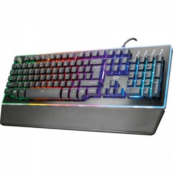 Tastatura Trust GXT 860 THURA, RGB LED, USB, Black