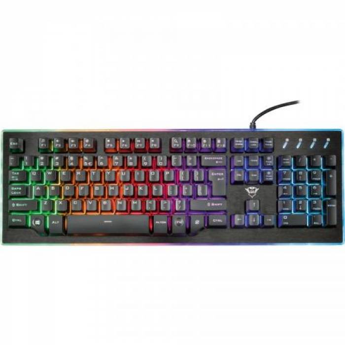 Tastatura Trust GXT 860 THURA, RGB LED, USB, Black