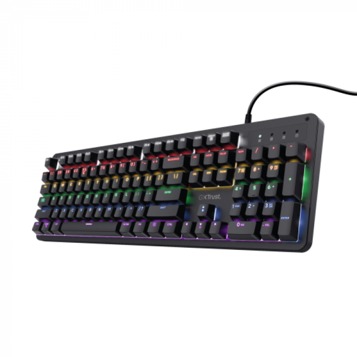 Tastatura TRUST GXT 863 MAZZ, RGB KED, USB, Black