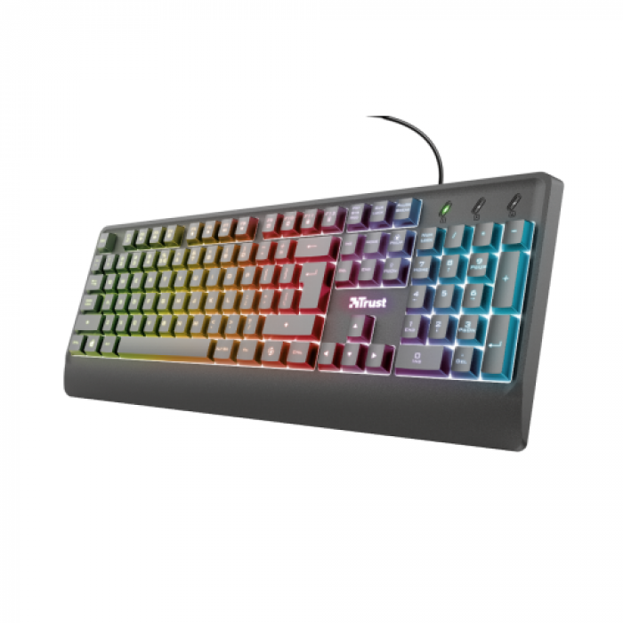 Tastatura Trust Ziva, RGB LED, USB, Black