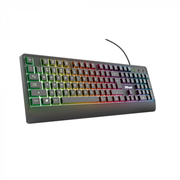 Tastatura Trust Ziva, RGB LED, USB, Black