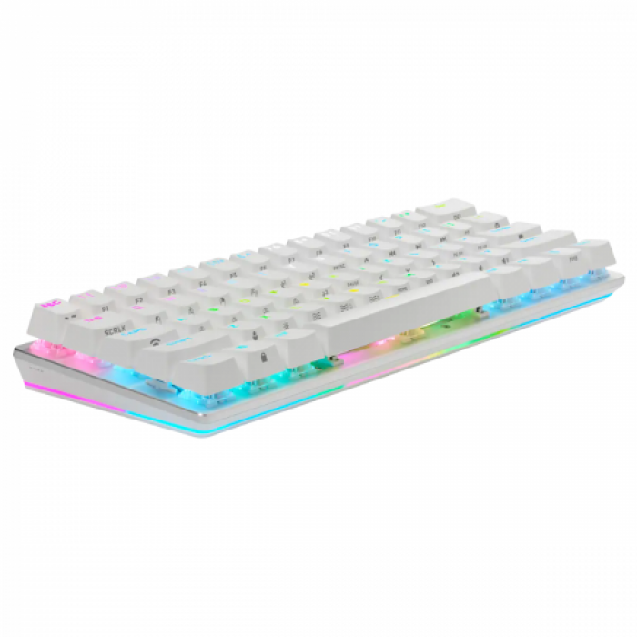 Tastatura Wireless Corsair K70 PRO MINI, RGB LED, USB Wireless/Bluetooth, White