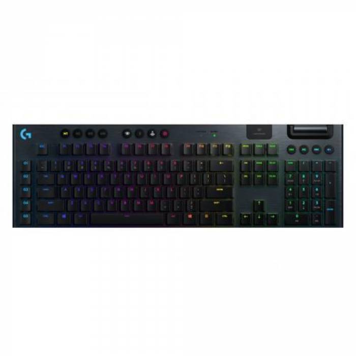 Tastatura Wireless Logitech G915 GL Clicky, RGB LED, USB, Layout US, Black