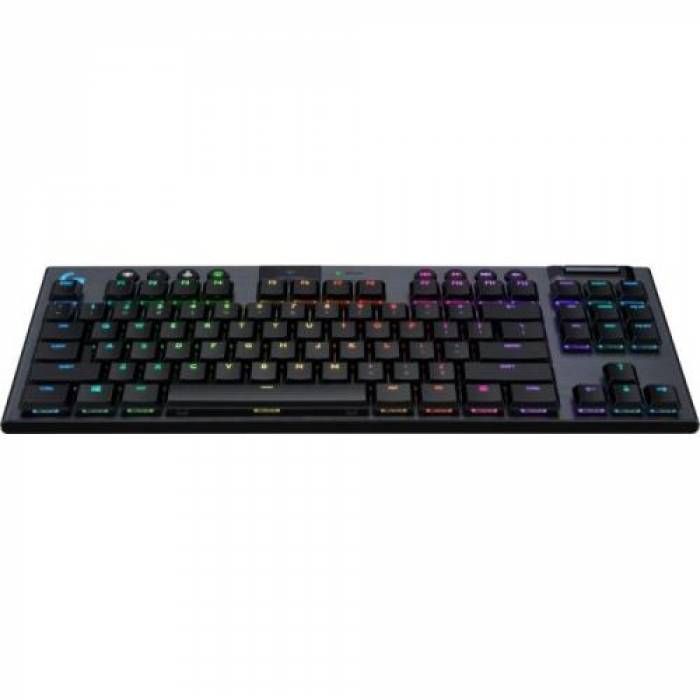 Tastatura Wireless Logitech G915 TKL Tactile, RGB LED, USB, Layout UK, Carbon