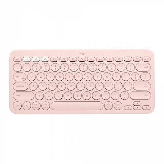 Tastatura Wireless Logitech K380 for Mac, Bluetooth, Layout UK, Rose