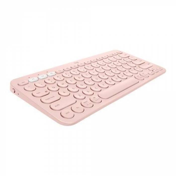 Tastatura Wireless Logitech K380 for Mac, Bluetooth, Layout UK, Rose