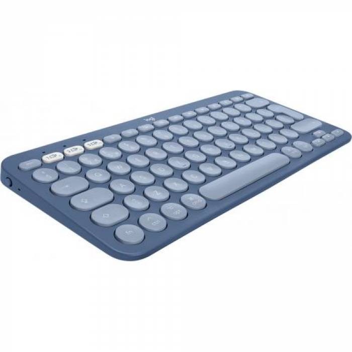 Tastatura Wireless Logitech K380 for Mac, Bluetooth/USB, Layout UK, Blueberry