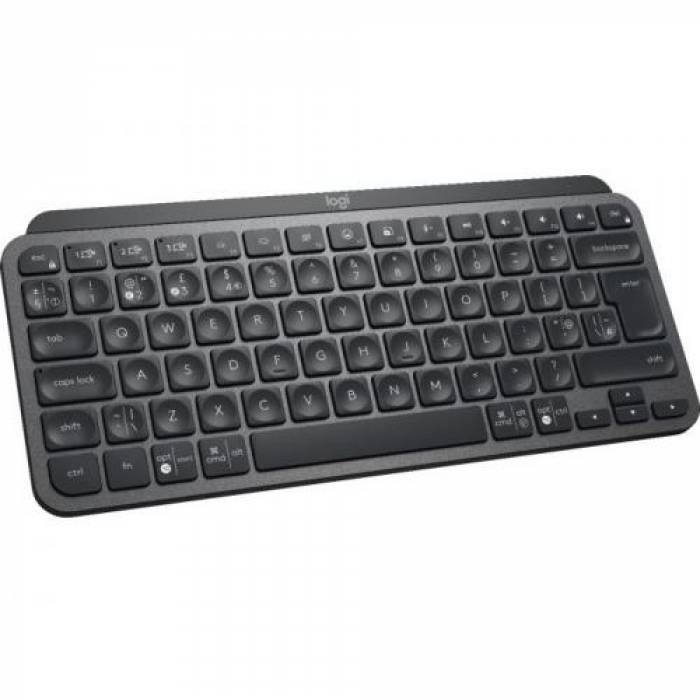 Tastatura Wireless Logitech MX Keys Mini, White LED, Bluetooth, Layout UK, Graphite