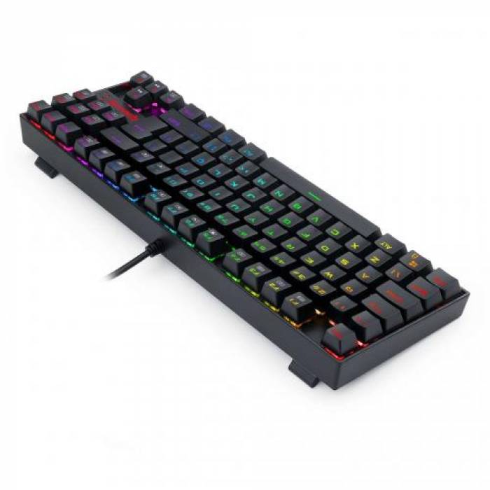 Tastatura Wireless Redragon Kumara Pro, RGB LED, USB Wireless/Bluetooth, Black