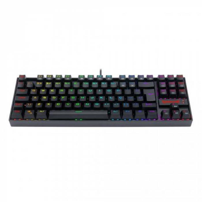 Tastatura Wireless Redragon Kumara Pro, RGB LED, USB Wireless/Bluetooth, Black