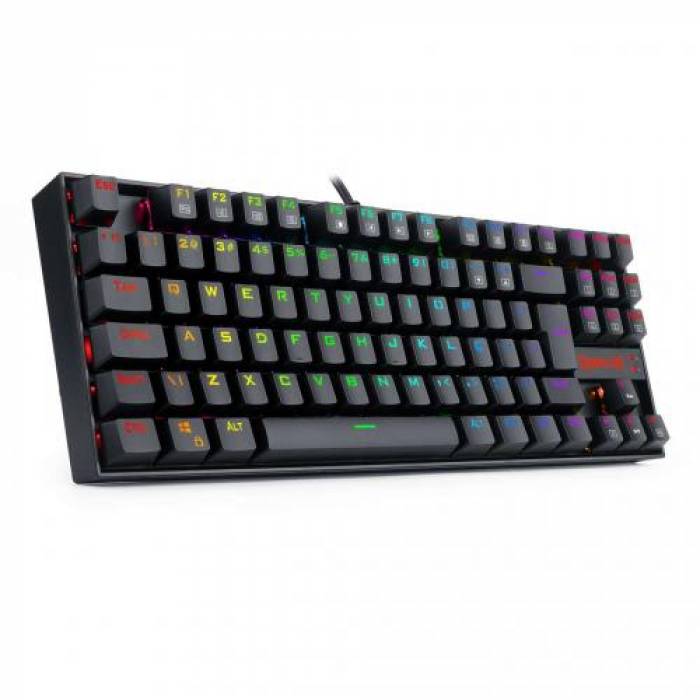 Tastatura Wireless Redragon Kumara Pro, RGB LED, USB Wireless/Bluetooth, Black