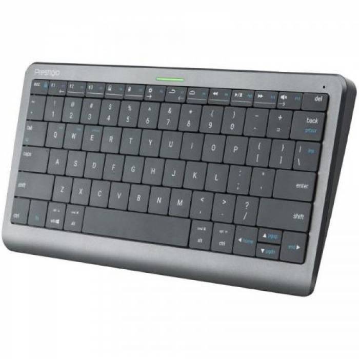 Tastatura Wireless SMART Prestigio Click&Touch, Bluetooth, TouchPad, Layout US, Space Grey