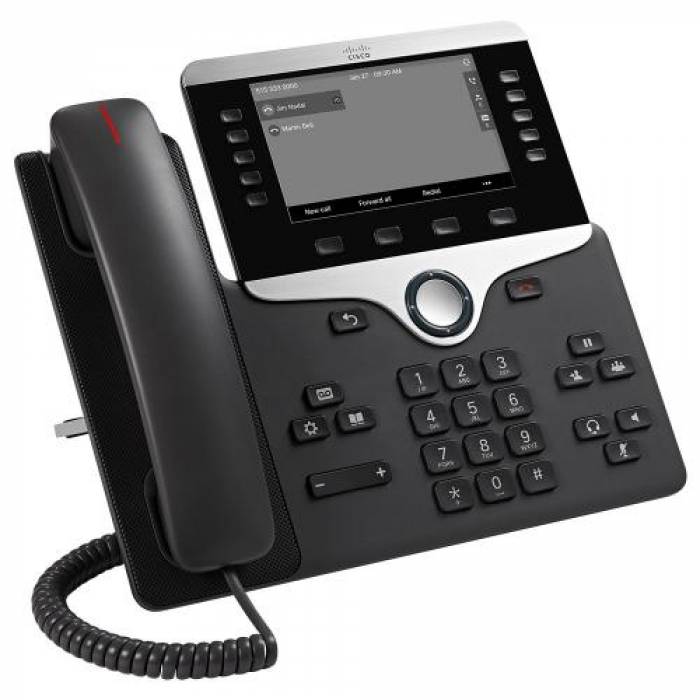 Telefon IP Cisco 8811 with MPP, 5 Lini, PoE, Charcoal