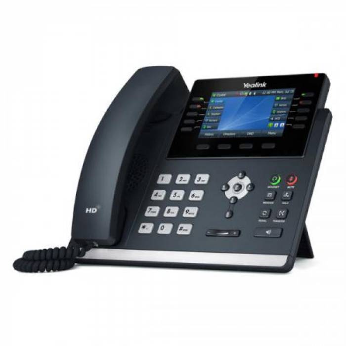 Telefon IP Yealink SIP-T46U, 16 Conturi SIP, PoE, Classic Grey