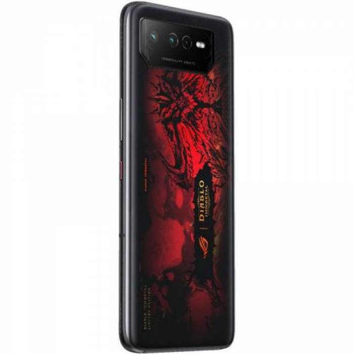 Telefon Mobil ASUS ROG Phone 6 Diablo Immortal Edition AI2201-6B082EU, Dual SIM, 512GB, 16GB RAM, 5G, Hellfire Red