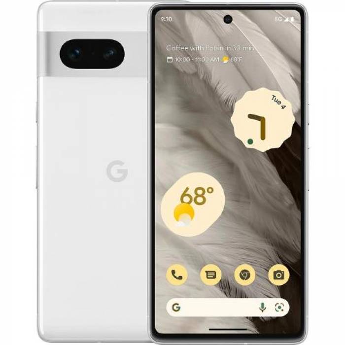 Telefon Mobil Google Pixel 7, Single SIM, 128GB, 8GB RAM, 5G, Snow