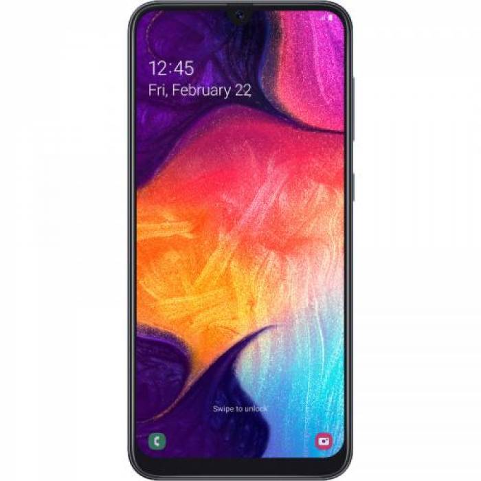 Telefon Mobil Samsung Galaxy A50 Dual Sim, 128GB, 4GB RAM, 4G, Black