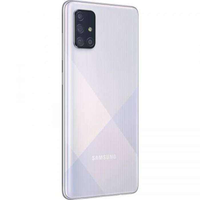 Telefon Mobil Samsung Galaxy A71 (2020) Dual SIM, 128GB, 6GB RAM, 4G, Crush Silver