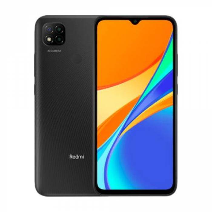 Telefon Mobil Xiaomi Redmi 9C, Dual SIM, 64GB, 3GB RAM, 4G, Android 10, Midnight Gray