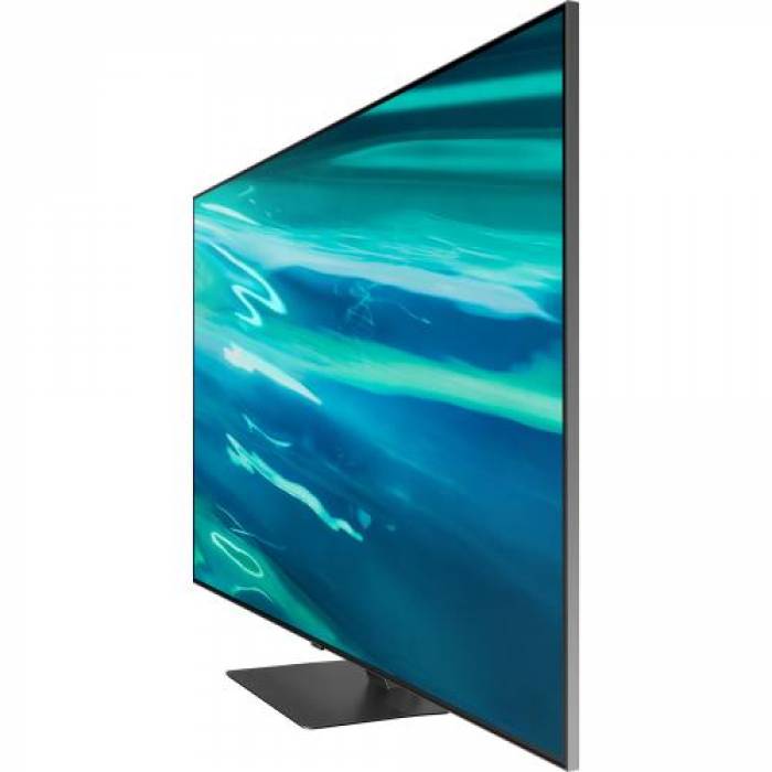 Televizor QLED Samsung Smart QE55Q80AATXXH Seria Q80A, 55inch, Ultra HD 4K, Carbon Silver