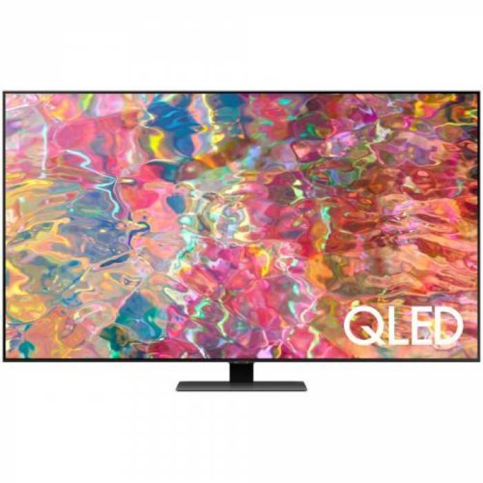 Televizor QLED Samsung Smart QE55Q80BA Seria Q80B, 55inch, Ultra HD 4K, Carbon Silver