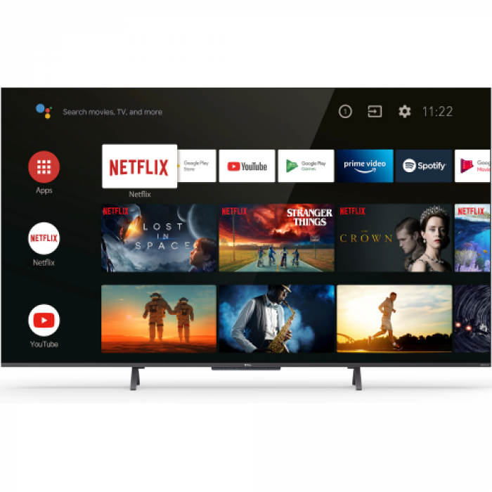 Televizor QLED TCL Smart 55C721 Seria C721, 55inch, Ultra HD 4K, Black