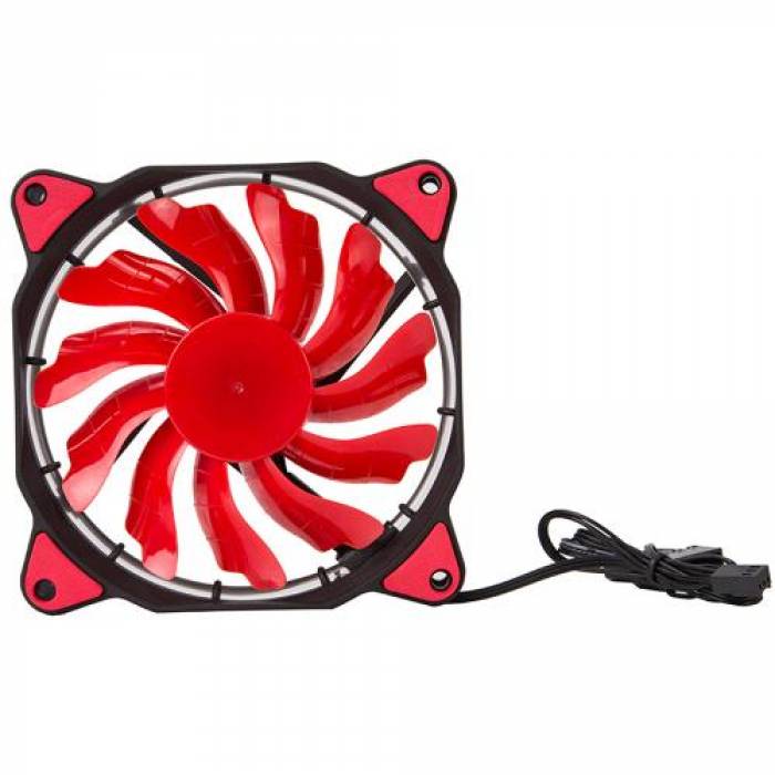 Ventilator Marvo FN-12 red LED, 120mm 