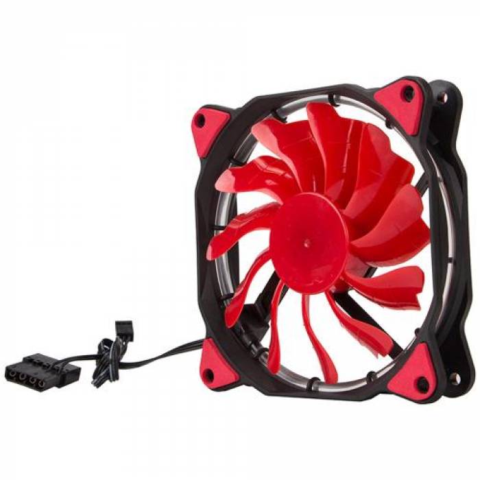 Ventilator Marvo FN-12 red LED, 120mm 